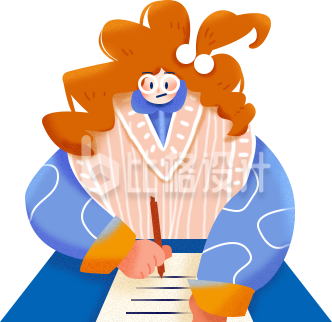 漂亮小女生插画