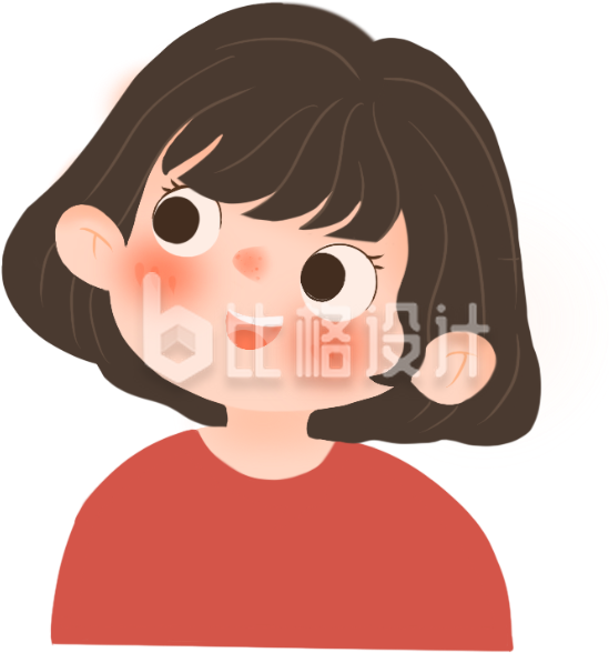 可爱小姑娘插画