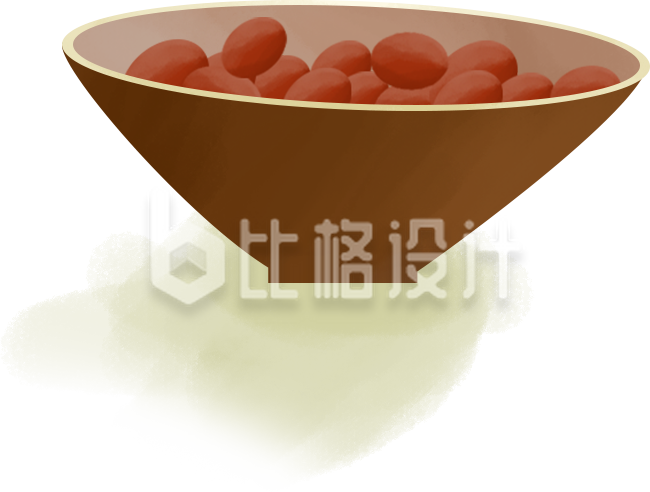 红豆的小碗插画