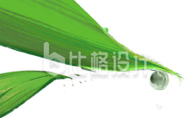 叶片水滴插画卡通