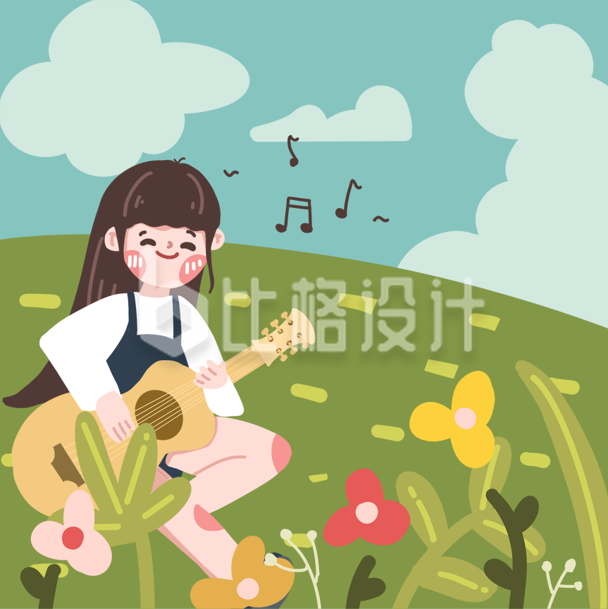 漂亮开心的小女生