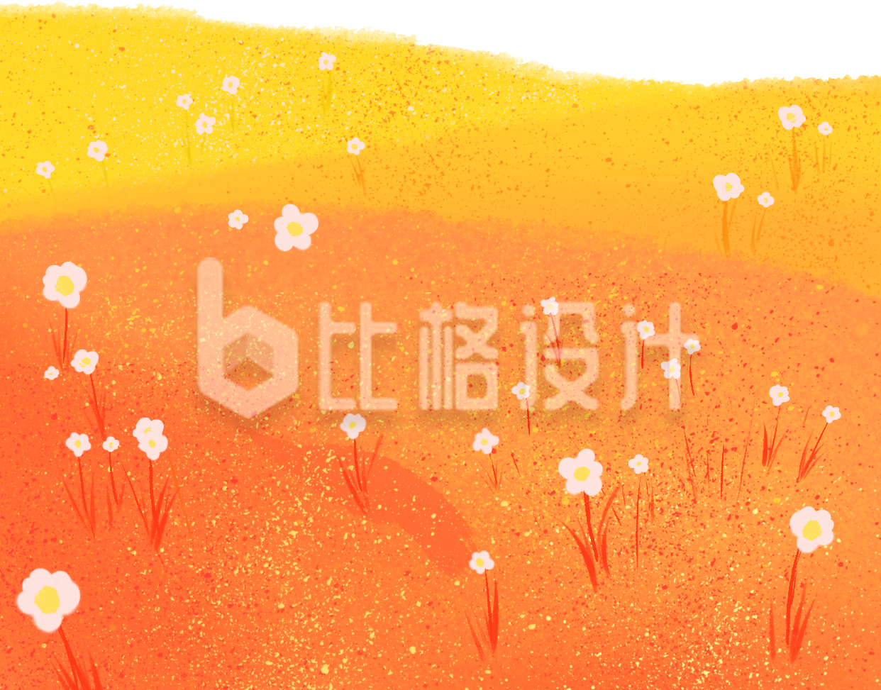 草地小花插画