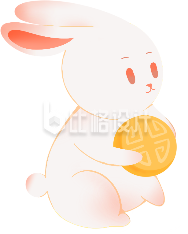 拿月饼的小兔子