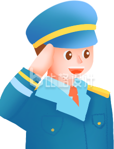 军人插画卡通