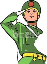 军人插画卡通