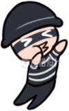 坏人卡通插画