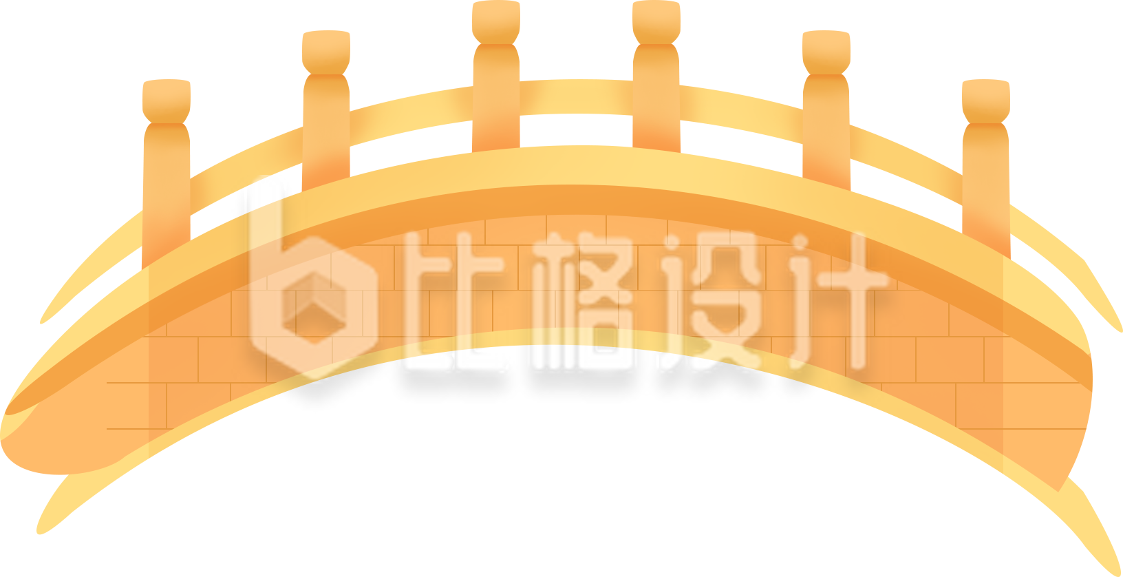 独特拱桥设计图 适用于多种宣传物料