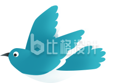 飞翔的蓝鸟形象图 适合多场景宣传物料