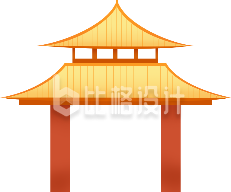 特色古建筑形象 传统中式风格宣传物料