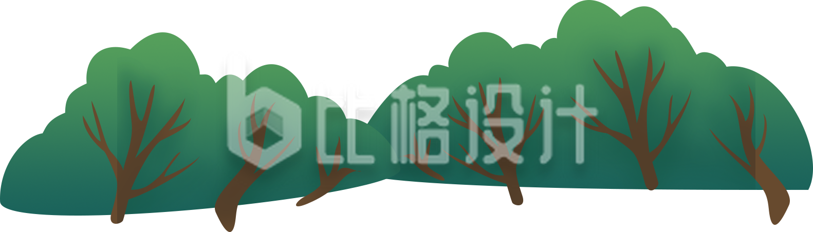 绿色树木装饰图 适合多种宣传物料使用 绿色树木装饰图 适合多种宣传物料使用