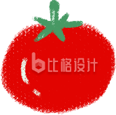 鲜艳欲滴的番茄 蔬菜类宣传手绘物料图