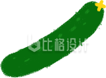 绿色新鲜黄瓜形象图，蔬菜类宣传必备素材