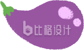 可爱的紫色茄子图标 清新蔬菜形象展示 可爱的紫色茄子图标 清新蔬菜形象展示