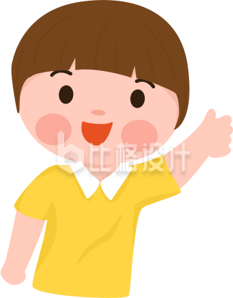 穿着黄衣的可爱小孩形象宣传物料