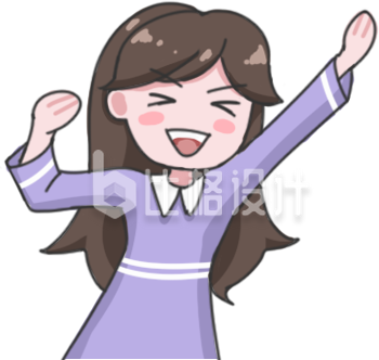 可爱卡通女孩形象，适合多种宣传物料使用
