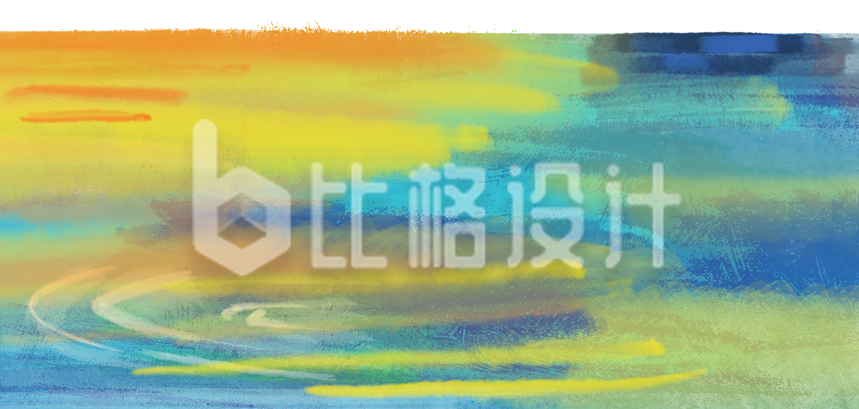 色彩斑斓的手绘风抽象画装饰艺术素材