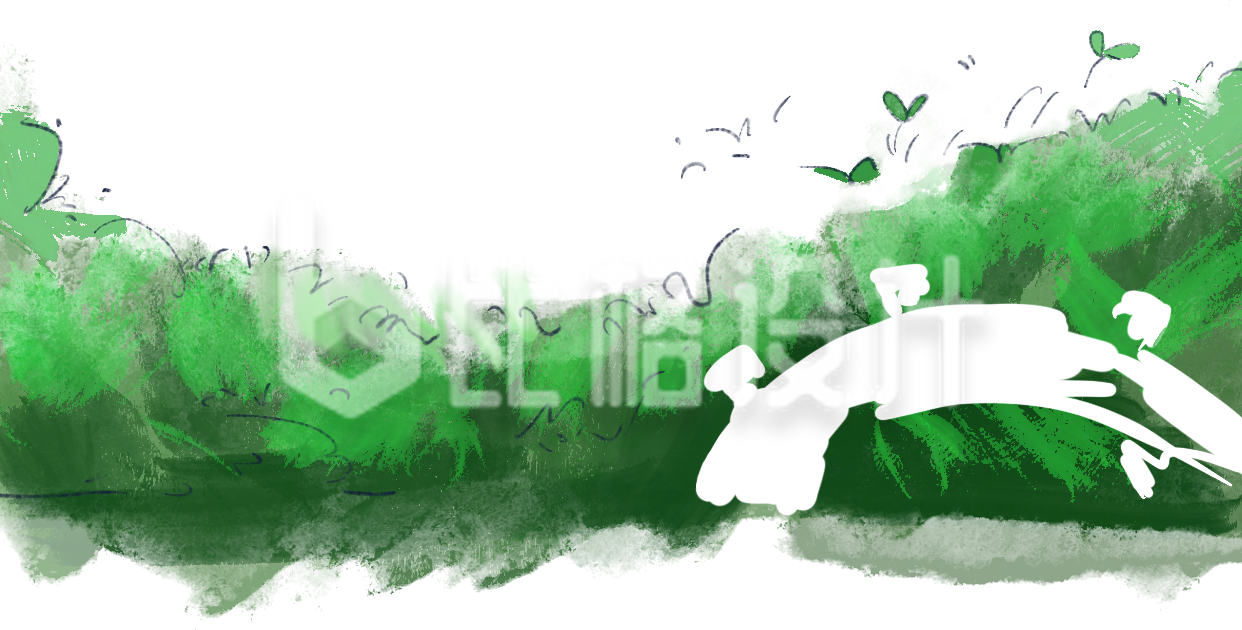 清新绿色剪影风的户外自然运动海报 清新绿色剪影风的户外自然运动海报