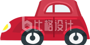 红色卡通汽车形象 可爱汽车宣传素材 红色卡通汽车形象 可爱汽车宣传素材