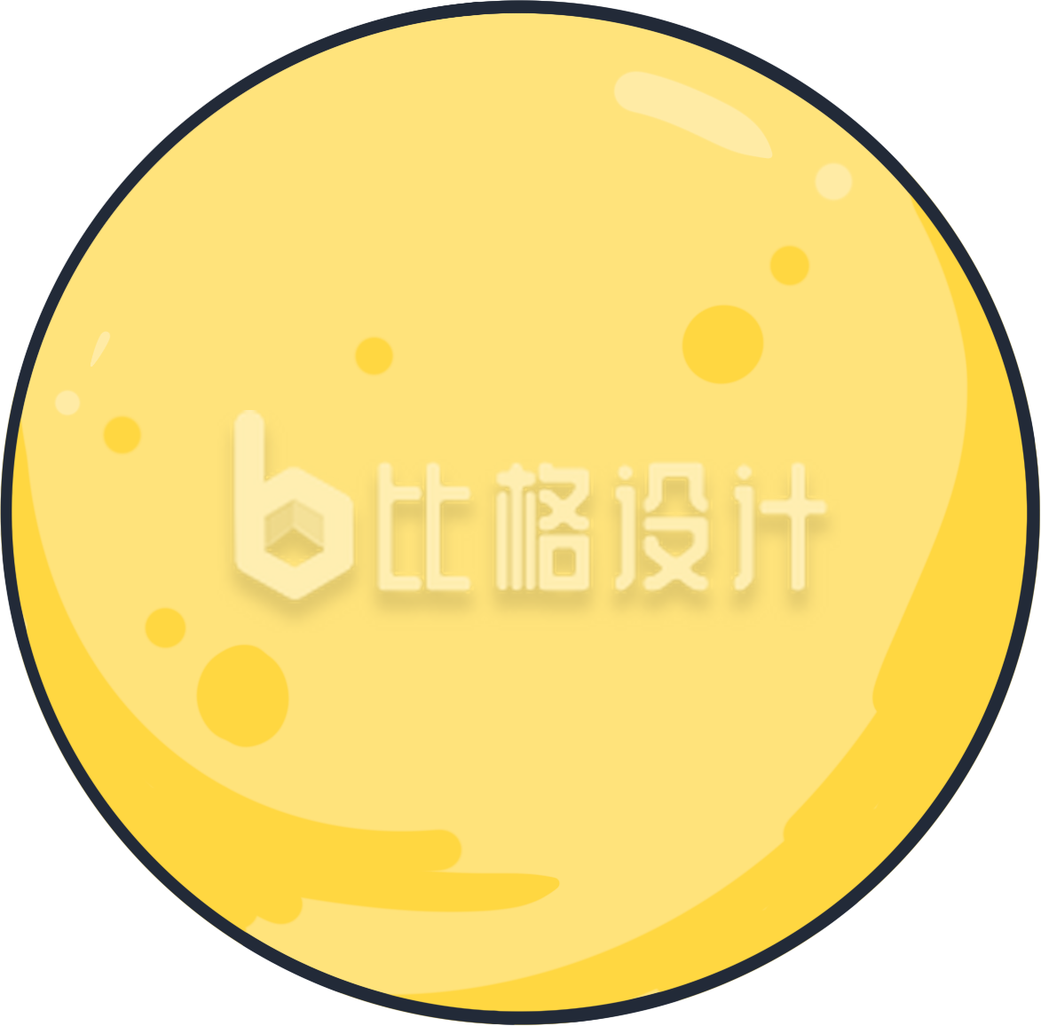 可爱卡通月亮图标 适合中秋宣传物料