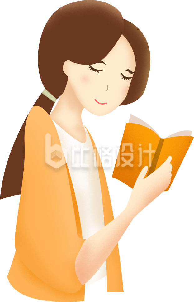 女子手持书本阅读 尽显文艺风范
