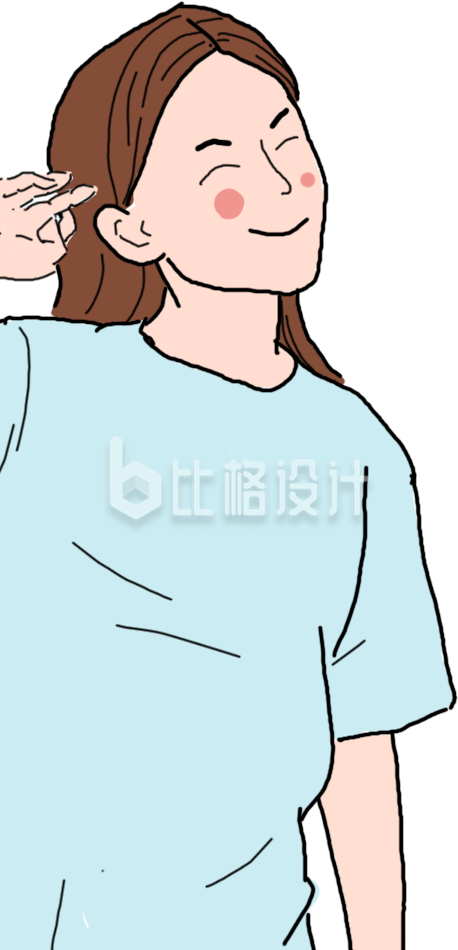 可爱女孩形象图 适合各类宣传物料使用