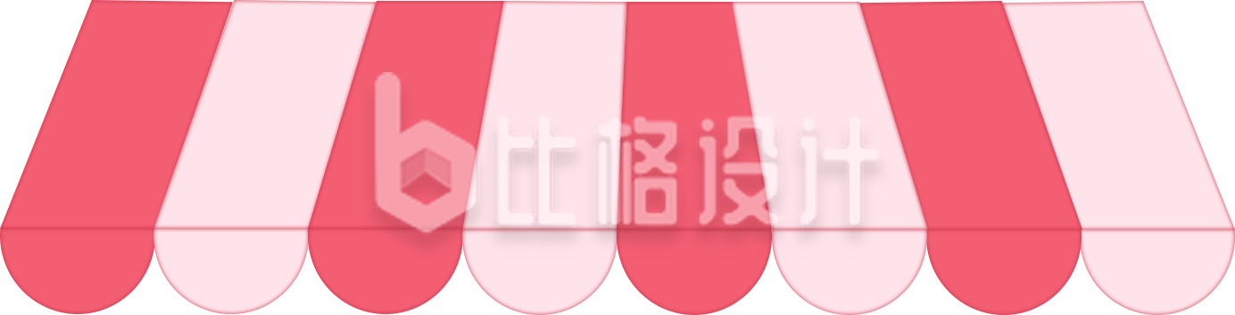 红白条纹遮阳篷 经典装饰物料彰显时尚