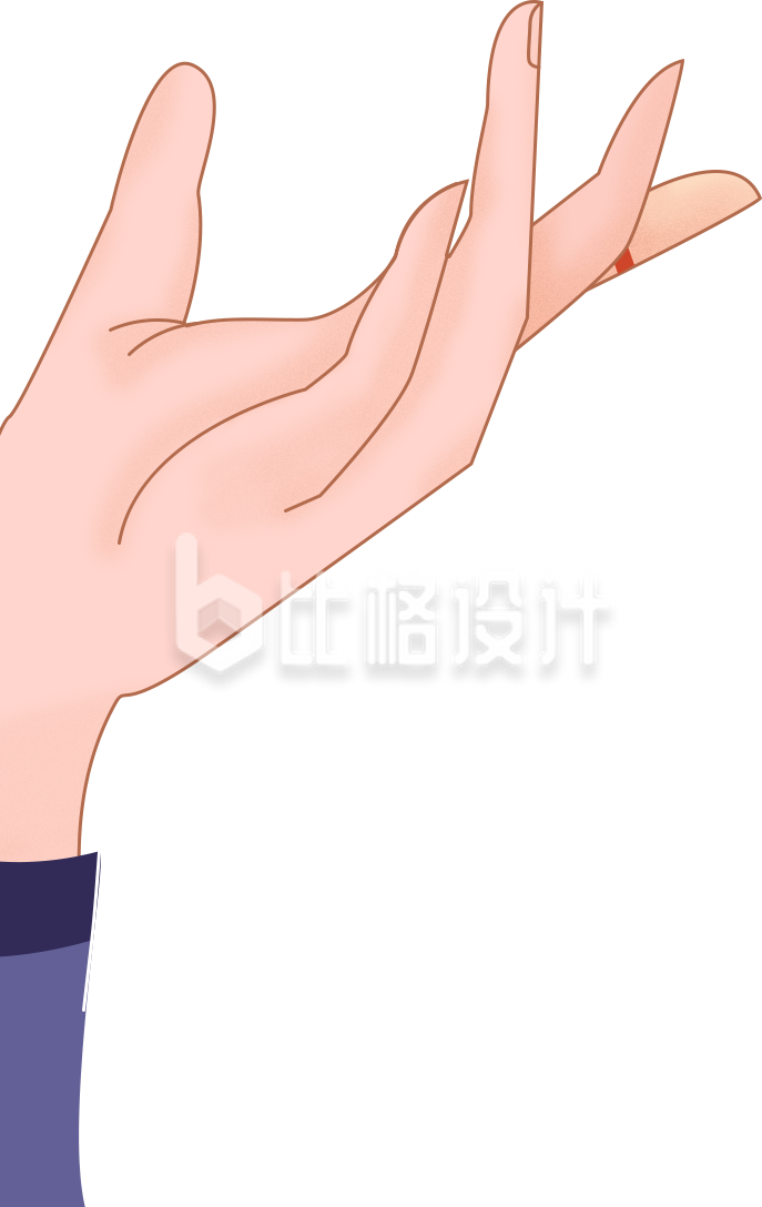 简约手绘风手部展示图 适合多种宣传物料