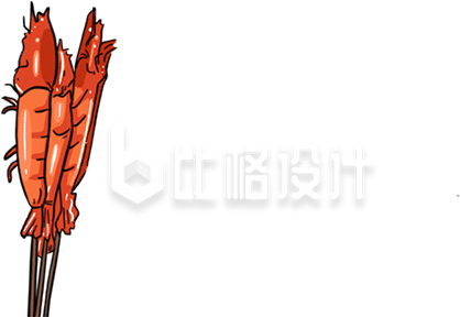 美味烤虾串，烧烤美食的诱人代表