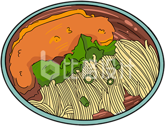 美味中式餐食插画，诱人面条令人垂涎欲滴