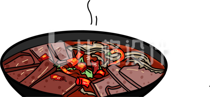 美味火锅令人垂涎欲滴的美食宣传插画