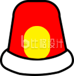 红色经典消防员帽卡通形象宣传图 红色经典消防员帽卡通形象宣传图