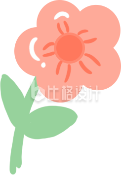可爱风粉色花朵装饰图，装点温馨氛围