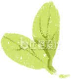 清新手绘绿叶素材，尽显自然生机之美