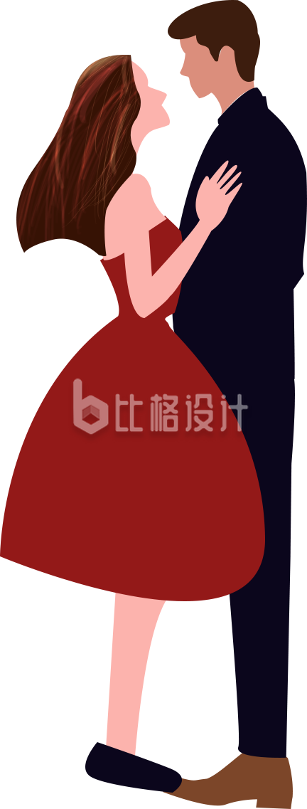 浪漫情侣亲密互动的时尚插画 浪漫情侣亲密互动的时尚插画