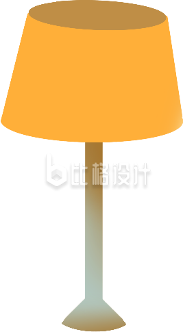 简约风格的橙色台灯家具类宣传素材 简约风格的橙色台灯家具类宣传素材