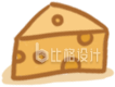 可爱芝士插画，为西式糕点宣传添彩助力