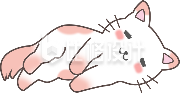 可爱猫咪卡通形象 适合多种宣传物料使用
