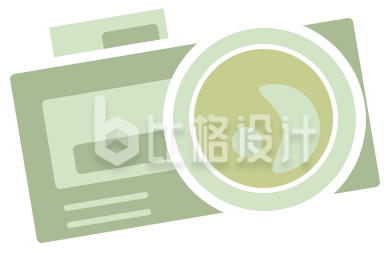 简约相机图标，数码产品宣传必备物料