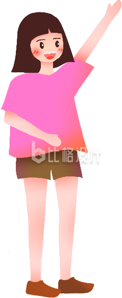 身着粉色上衣的运动女孩形象卡通宣传图 身着粉色上衣的运动女孩形象卡通宣传图