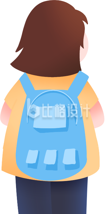 背着书包的学生背影图，展现校园青春气息