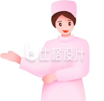 粉色护士服形象图 适用于医疗宣传物料