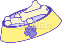 可爱宠物碗装骨头 宠物用品好物推荐