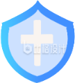 带有十字架的盾牌图标，象征守护与信仰