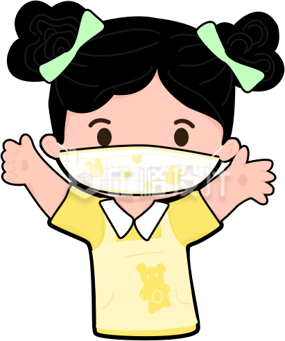 戴口罩的小女孩