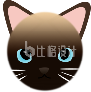 卡通暹罗猫