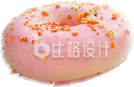 粉色甜甜圈惹人爱，美味糕点的甜蜜诱惑