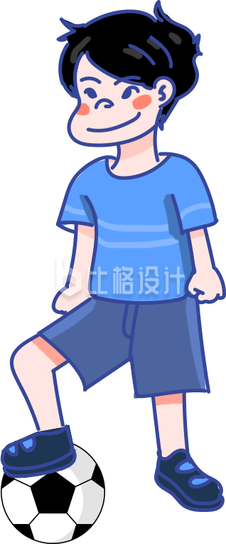 踢足球的男孩