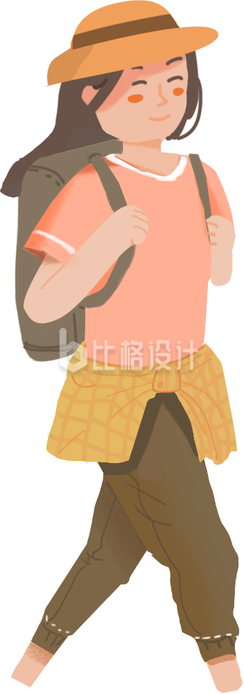 背包旅行的女孩