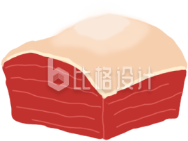 手绘猪肉