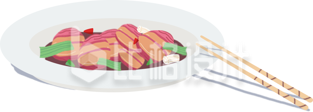 手绘炒肉